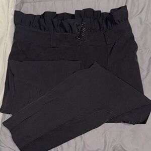 New York & Company Black Hooked Waist Pants